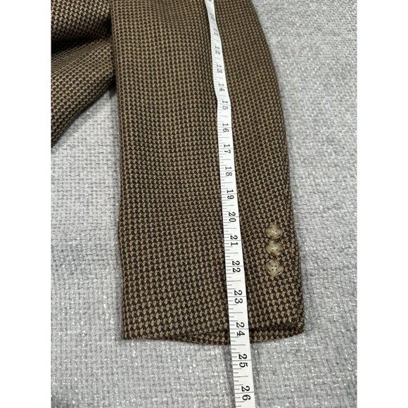 Oscar De La Renta Blazer Mens 48R‎ Brown Tan Wool Sport Coat 2 Button Academia - Picture 11 of 12